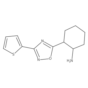 2-(3-(Thiophen-2-yl)-1,2,4-oxadiazol-5-yl)cyclohexan-1-amine结构式