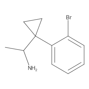 1-[1-(2-Bromophenyl)cyclopropyl]ethan-1-amine Structure