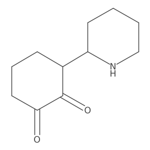 3-(Piperidin-2-yl)cyclohexane-1,2-dione结构式