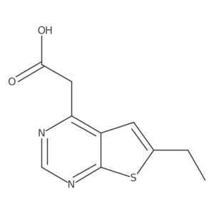 2-{6-Ethylthieno[2,3-d]pyrimidin-4-yl}acetic acid结构式
