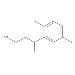 3-Fluoro-3-(5-fluoro-2-methylphenyl)propan-1-amine结构式