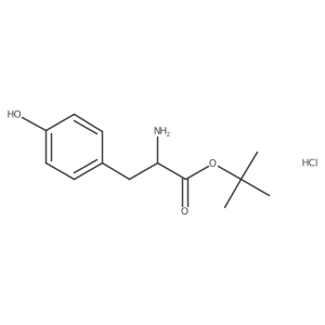 tert-butyl (2S)-2-amino-3-(4-hydroxyphenyl)propanoate;hydrochloride Structure
