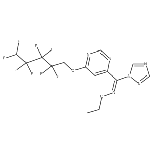 Methanone, [6-[(2,2,3,3,4,4,5,5-octafluoropentyl)oxy]-4-pyrimidinyl]-1H-1,2,4-triazol-1-yl-, O-ethyloxime, (Z)- Structure