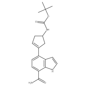 tert-butyl (3-(7-carbamoyl-1H-indol-4-yl)cyclopent-3-en-1-yl)carbamate Structure