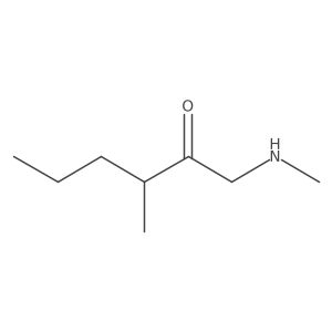 3-Methyl-1-(methylamino)hexan-2-one Structure