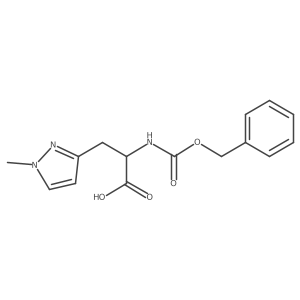 2-{[(benzyloxy)carbonyl]amino}-3-(1-methyl-1H-pyrazol-3-yl)propanoic acid结构式