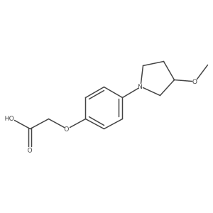 2-(4-(3-Methoxypyrrolidin-1-yl)phenoxy)acetic acid结构式