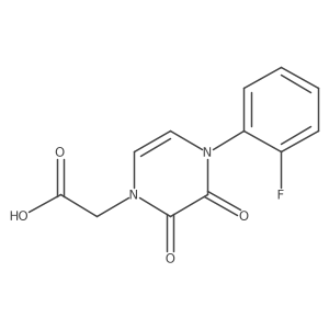 2-(4-(2-Fluorophenyl)-2,3-dioxo-3,4-dihydropyrazin-1(2H)-yl)acetic acid结构式