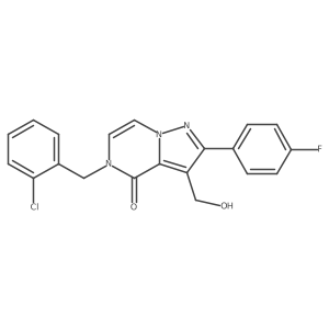 5-(2-chlorobenzyl)-2-(4-fluorophenyl)-3-(hydroxymethyl)pyrazolo[1,5-a]pyrazin-4(5H)-one Structure