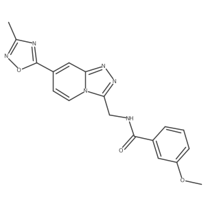3-Methoxy-N-{[7-(3-methyl-1,2,4-oxadiazol-5-YL)-[1,2,4]triazolo[4,3-A]pyridin-3-YL]methyl}benzamide结构式