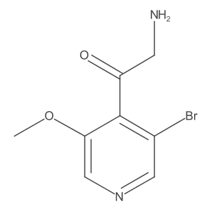 2-Amino-1-(3-bromo-5-methoxypyridin-4-yl)ethan-1-one Structure