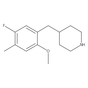 4-[(5-Fluoro-2-methoxy-4-methylphenyl)methyl]piperidine结构式