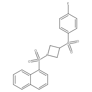 3-((4-Fluorophenyl)sulfonyl)-1-(naphthalen-1-ylsulfonyl)azetidine Structure