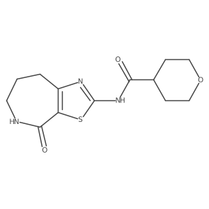 N-(4-oxo-5,6,7,8-tetrahydro-4H-thiazolo[5,4-c]azepin-2-yl)tetrahydro-2H-pyran-4-carboxamide结构式