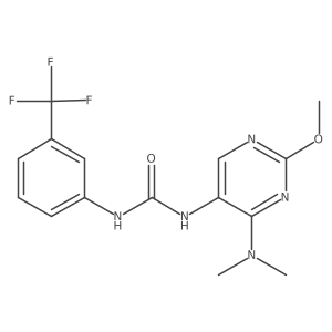 1-(4-(Dimethylamino)-2-methoxypyrimidin-5-yl)-3-(3-(trifluoromethyl)phenyl)urea结构式