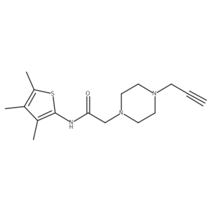 2-[4-(prop-2-yn-1-yl)piperazin-1-yl]-N-(3,4,5-trimethylthiophen-2-yl)acetamide结构式