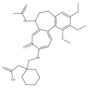 [1-({[7-(Acetylamino)-1,2,3-trimethoxy-9-oxo-5,6,7,9-tetrahydrobenzo[a]heptalen-10-yl]amino}methyl)cyclohexyl]acetic acid结构式