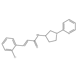 (E)-3-(2-chlorophenyl)-N-(1-(pyridin-2-yl)pyrrolidin-3-yl)acrylamide结构式