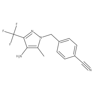 4-{[4-amino-5-methyl-3-(trifluoromethyl)-1H-pyrazol-1-yl]methyl}benzonitrile Structure