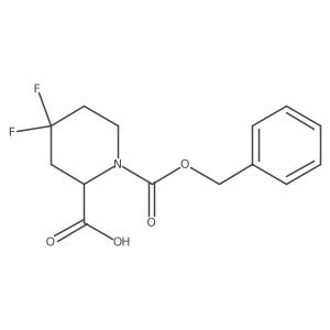 1-[(Benzyloxy)carbonyl]-4,4-difluoropiperidine-2-carboxylic acid结构式