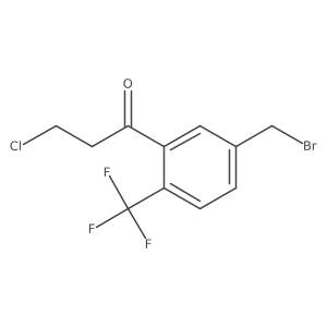 1-(5-(Bromomethyl)-2-(trifluoromethyl)phenyl)-3-chloropropan-1-one结构式