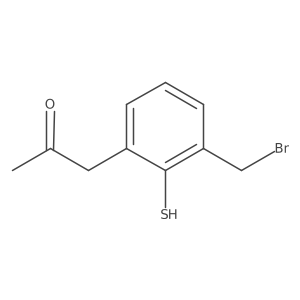 1-(3-(Bromomethyl)-2-mercaptophenyl)propan-2-one结构式