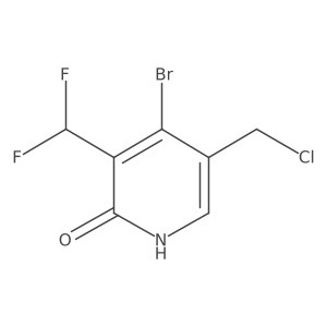 4-Bromo-5-(chloromethyl)-3-(difluoromethyl)-2-hydroxypyridine Structure