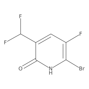 6-Bromo-3-(difluoromethyl)-5-fluoropyridin-2-ol Structure