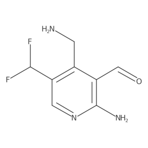 2-Amino-4-(aminomethyl)-5-(difluoromethyl)nicotinaldehyde Structure