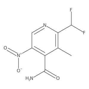 2-(Difluoromethyl)-3-methyl-5-nitropyridine-4-carboxamide结构式