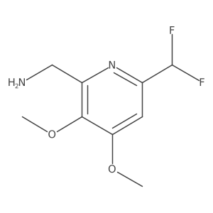2-(Aminomethyl)-6-(difluoromethyl)-3,4-dimethoxypyridine Structure