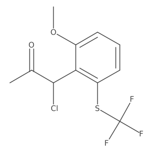 2-(1-Chloro-2-oxopropyl)-3-(trifluoromethylthio)anisole Structure