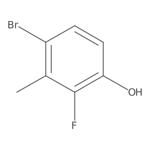 4-Bromo-2-fluoro-3-methylphenol结构式