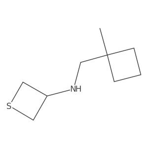 N-((1-Methylcyclobutyl)methyl)thietan-3-amine结构式