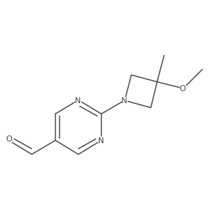 2-(3-Methoxy-3-methylazetidin-1-yl)pyrimidine-5-carbaldehyde Structure