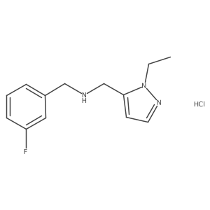 1-(1-ethyl-1H-pyrazol-5-yl)-N-(3-fluorobenzyl)methanamine结构式