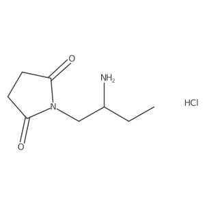 1-(2-Aminobutyl)pyrrolidine-2,5-dione hydrochloride结构式