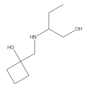 1-{[(1-Hydroxybutan-2-yl)amino]methyl}cyclobutan-1-ol结构式