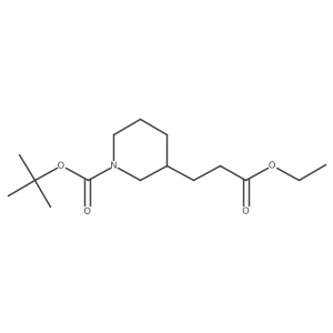 Ethyl (3S)-1-[(1,1-dimethylethoxy)carbonyl]-3-piperidinepropanoate Structure