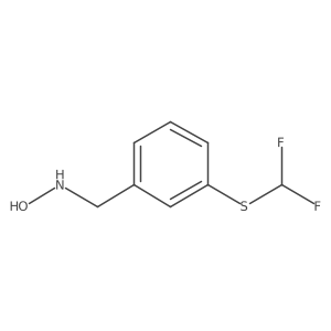 N-({3-[(difluoromethyl)sulfanyl]phenyl}methyl)hydroxylamine结构式