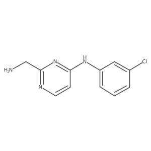 2-(aminomethyl)-N-(3-chlorophenyl)pyrimidin-4-amine Structure