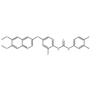 1-(3,4-Difluorophenyl)-3-(4-((6,7-dimethoxyquinolin-3-yl)oxy)-2-fluorophenyl)urea结构式