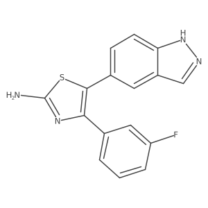 4-(3-Fluorophenyl)-5-(1H-indazol-5-yl)-2-thiazolamine Structure