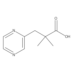 2,2-Dimethyl-3-(pyrazin-2-yl)propanoic acid结构式