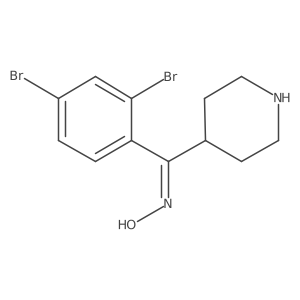 (2,4-Dibromophenyl)-4-piperidinylmethanone oxime Structure