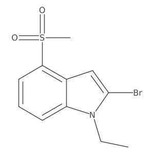 2-Bromo-1-ethyl-4-(methylsulfonyl)-1h-indole Structure