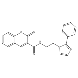 2-oxo-N-(2-(2-(pyridin-2-yl)-1H-imidazol-1-yl)ethyl)-2H-chromene-3-carboxamide Structure