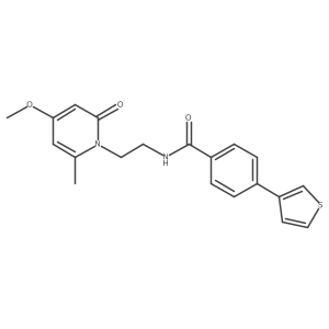 N-(2-(4-methoxy-6-methyl-2-oxopyridin-1(2H)-yl)ethyl)-4-(thiophen-3-yl)benzamide结构式