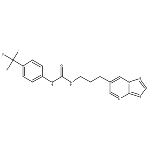1-(3-([1,2,4]Triazolo[1,5-a]pyrimidin-6-yl)propyl)-3-(4-(trifluoromethyl)phenyl)urea Structure