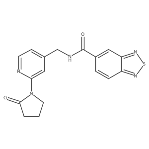 N-((2-(2-oxopyrrolidin-1-yl)pyridin-4-yl)methyl)benzo[c][1,2,5]thiadiazole-5-carboxamide结构式